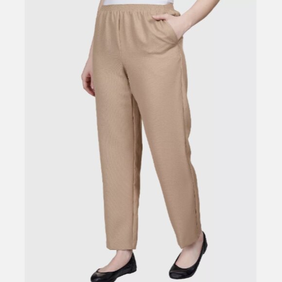 New! Alfred Dunner Classics Size 16 Tan Solid - Picture 1 of 5